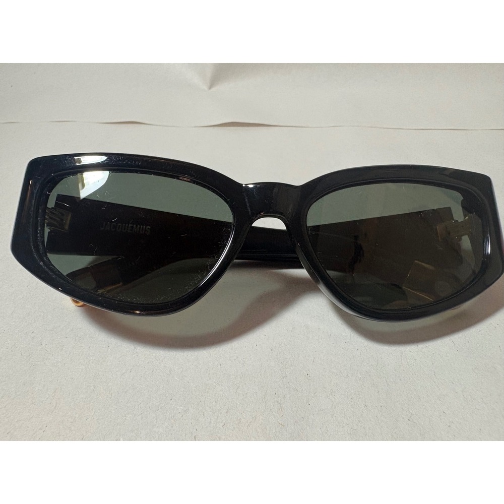 Jacquemus Sunglasses Black Acetate Oval‎ Gold Detail Women - Picture 3 of 12